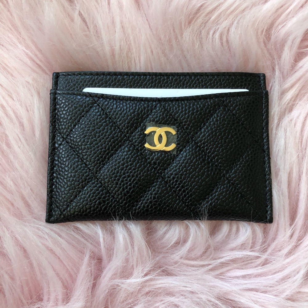 (SOLD)New Authentic Chanel Black Caviar Cardholder - Picture 3 of 7
